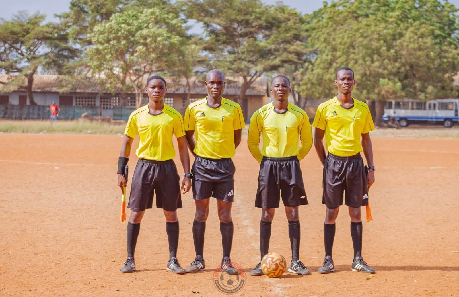 Les arbitres du match U17 face à WARA FC
