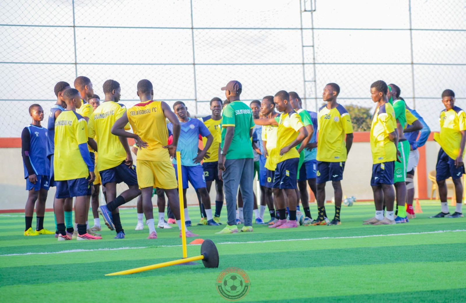 Le groupe réuni avant l’entraînement